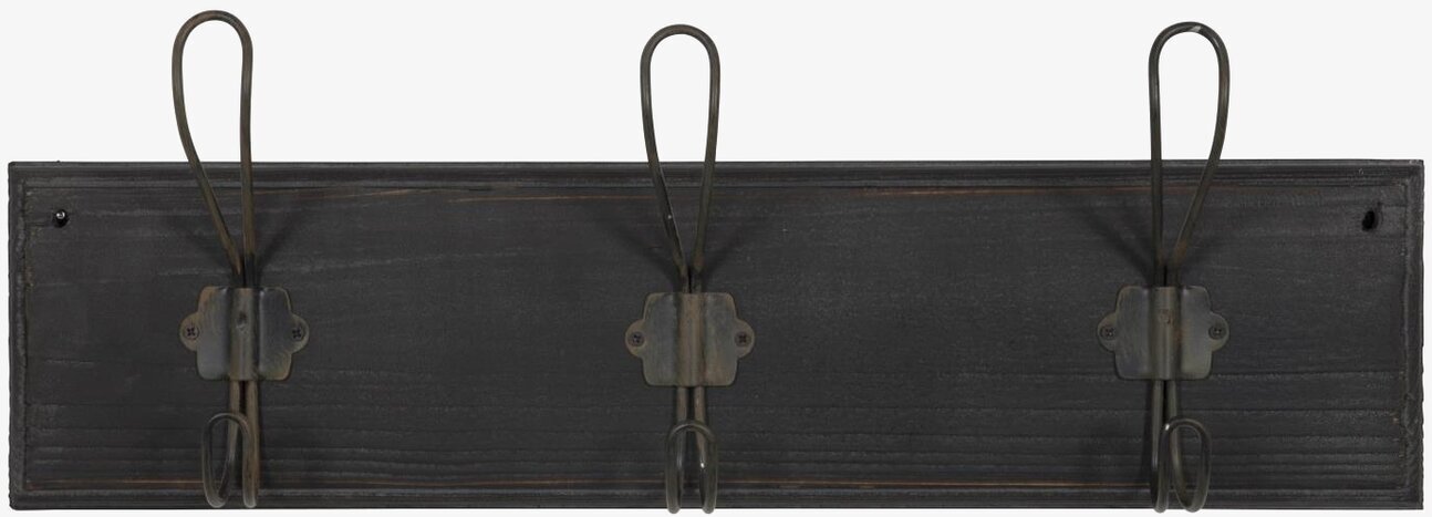 Klädhängare 3 Krokar Mörkgrå/Svart från IB Laursen