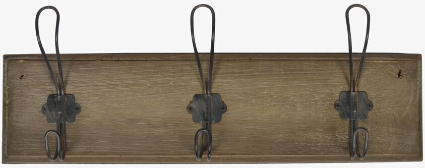 Klädhängare 3 krokar Brun från IB Laursen mot neutral bakgrund