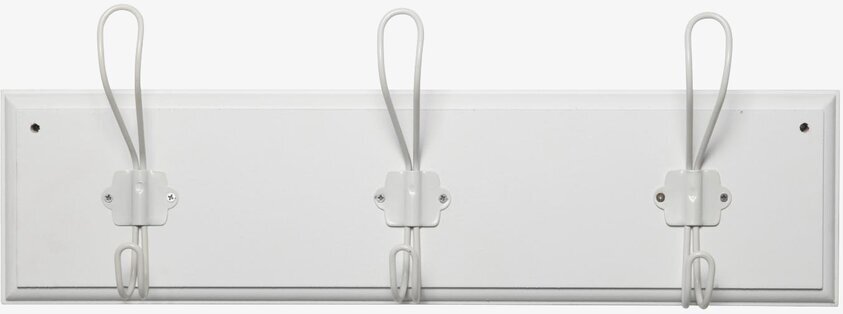 Klädhängare 3 Krokar Vit från IB Laursen, trä och metall