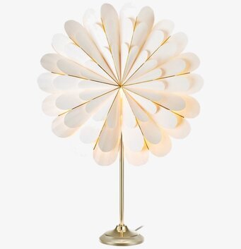 Bordsstjärna Marigold Vit/Mässing från Markslöjd