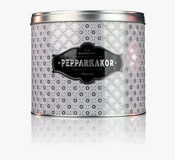 Pepparkakor Vit 430 G från Finsmakeriet i vit metallburk