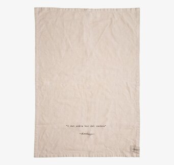 Kökshandduk Enkla Natur från Ernst i beige med citat