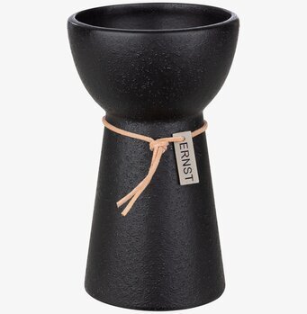 Hyacintvas Stengods ERNST från Ernst med läderrem och textur