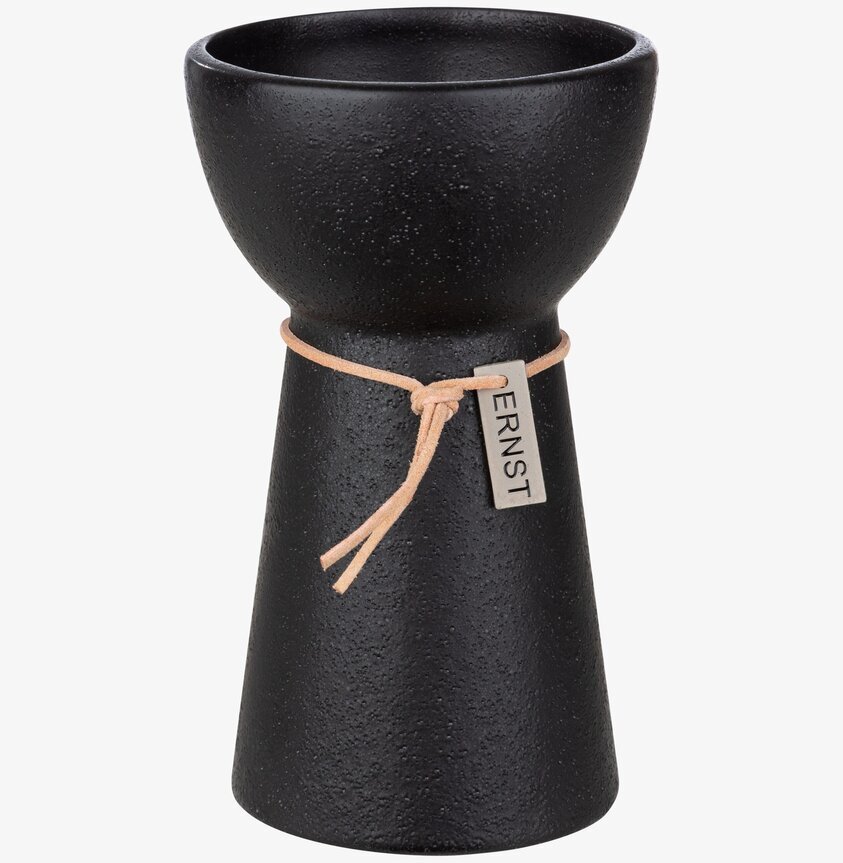 Hyacintvas Stengods ERNST från Ernst med läderrem och textur