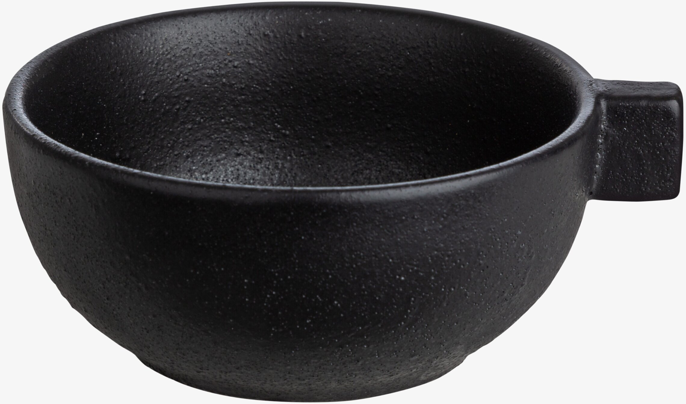 Liten Skål Stengods Svart från Ernst med fyrkantigt handtag