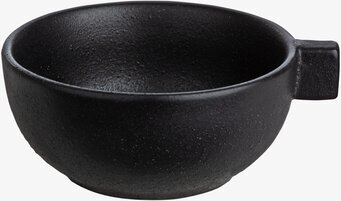 Liten Skål Stengods Svart från Ernst med fyrkantigt handtag