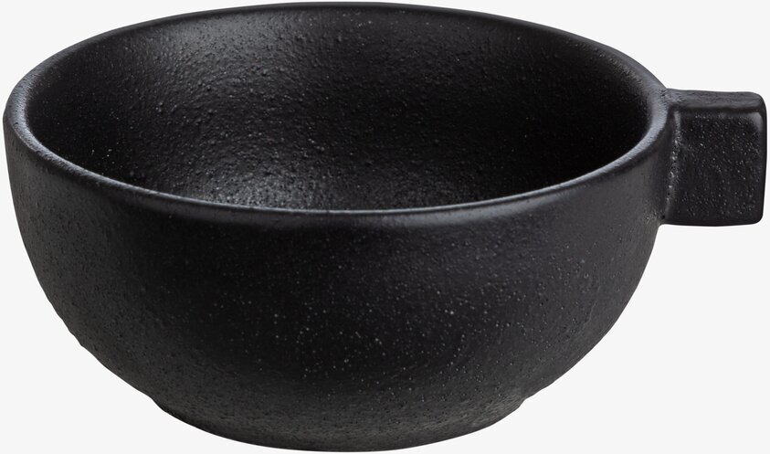 Liten Skål Stengods Svart från Ernst med fyrkantigt handtag