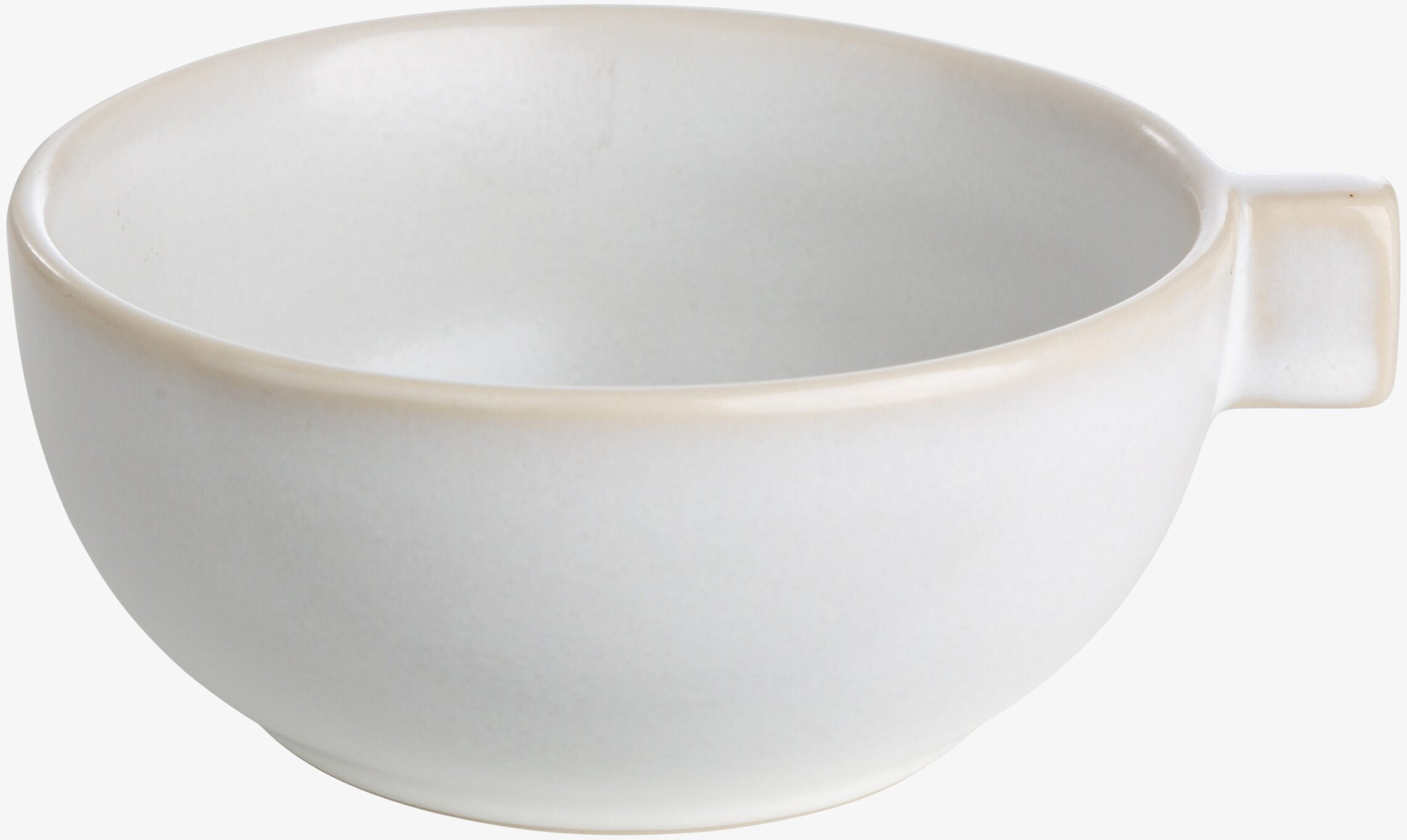 Liten Skål Stengods Vit Sand från Ernst med handtag