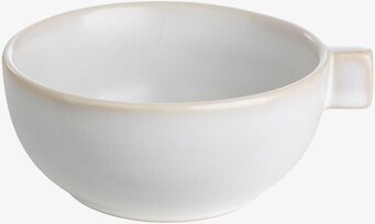 Liten Skål Stengods Vit Sand från Ernst med handtag