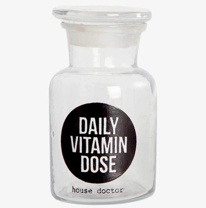 Glasburk Vitaminer från House Doctor med tättslutande kork