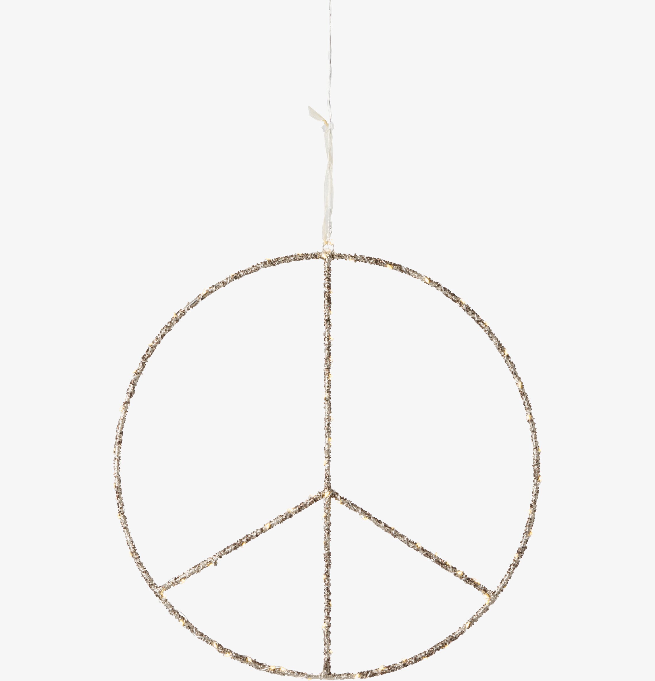 Winston från Watt och Veke - glittrande fredssymbol-hänge