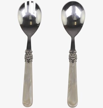 Salladsbestick Antik Champagne från Chic Antique i pärlemor