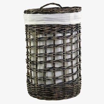 Tvättkorg Rotting Mellan från Chic Antique med vitt tyg