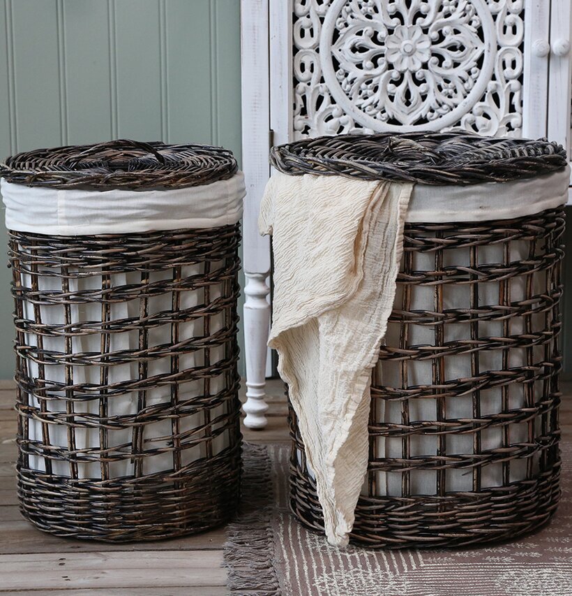 Tvättkorg Rotting Mellan från Chic Antique i rustik miljö