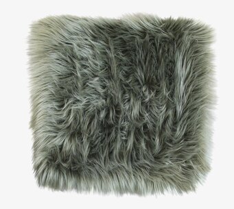 Konstgjord Sittdyna Grön från Chic Antique med fuskpäls