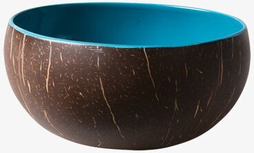 Coconut Lackerad Skål Turkos från Rice med turkos insida
