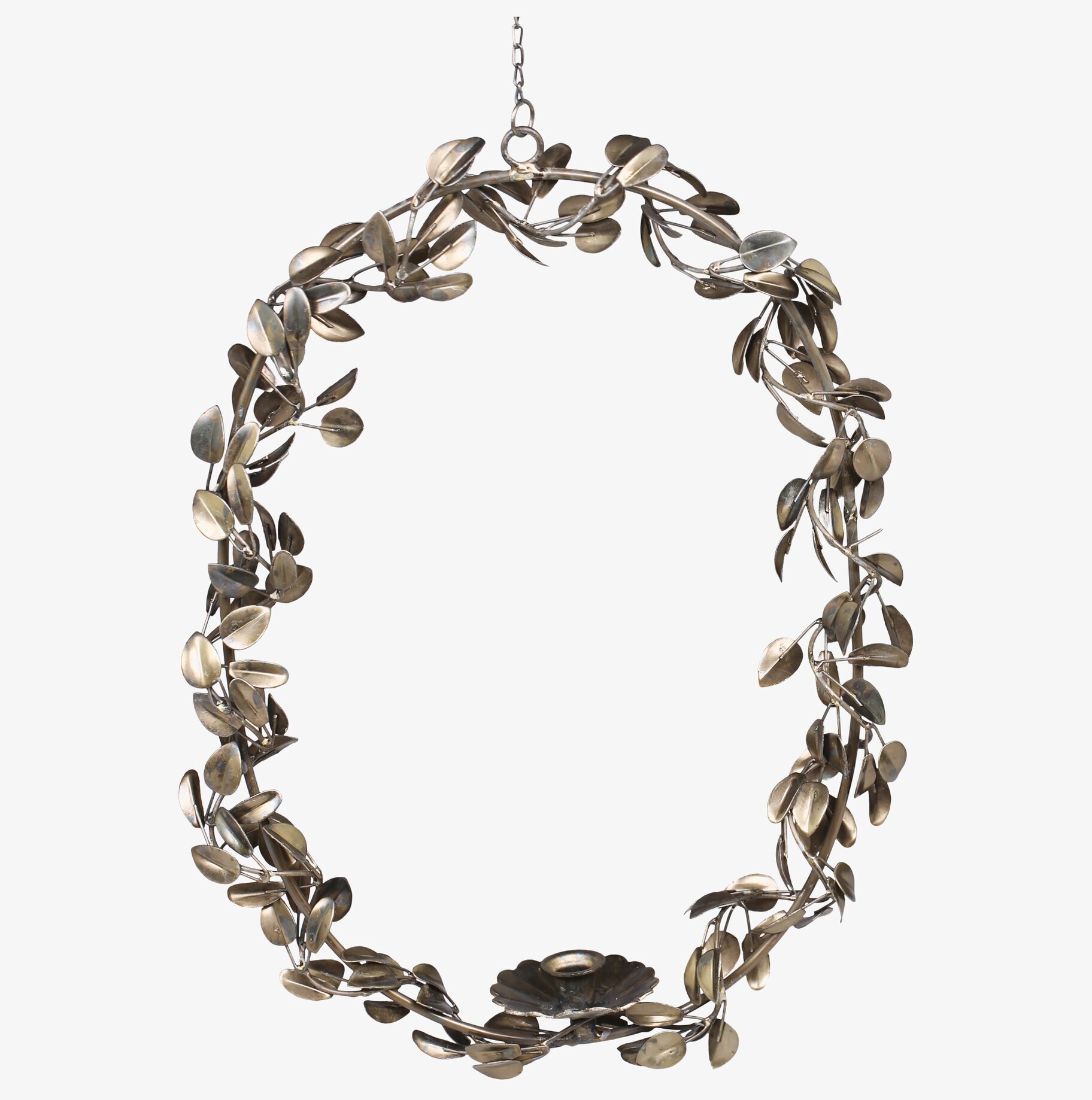 Hängande Krans Antik Mässing från Chic Antique med blad