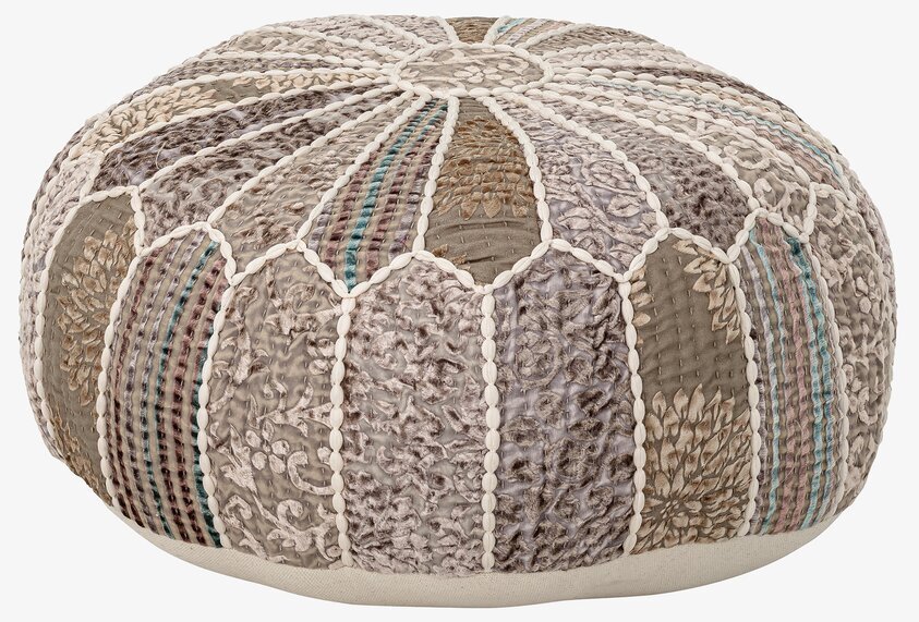 Sittpuff Multicolor från Bloomingville med patchwork-design