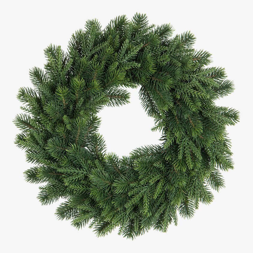 Krans Gran Mörkgrön från A Lot Decoration, realistisk plast