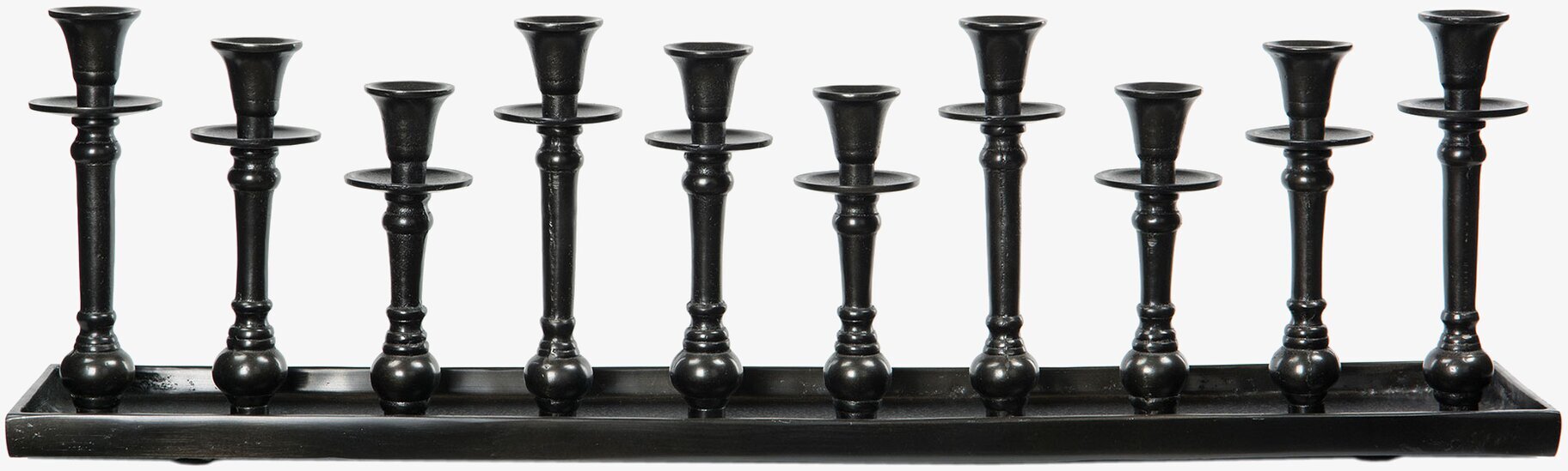 Ljusbricka Brun/Svart från A Lot Decoration med nio ljusstakar