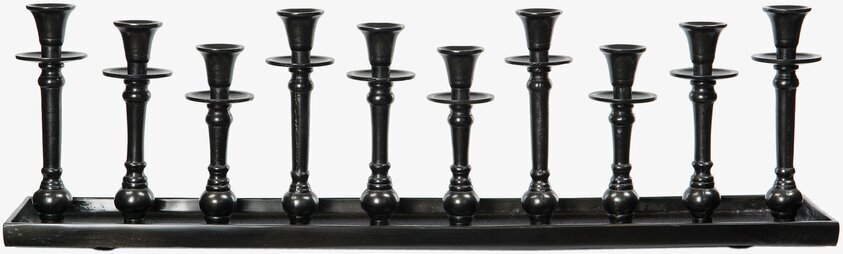 Ljusbricka Brun/Svart från A Lot Decoration med nio ljusstakar