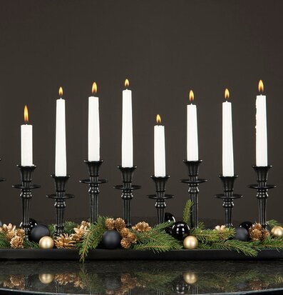 Ljusbricka Brun/Svart från A Lot Decoration med ljusstakar