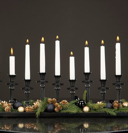 Ljusbricka Brun/Svart från A Lot Decoration med ljusstakar