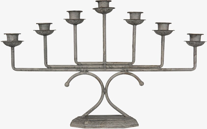 Ljusstake 7- Armad Grå från A Lot Decoration, sjuarmad