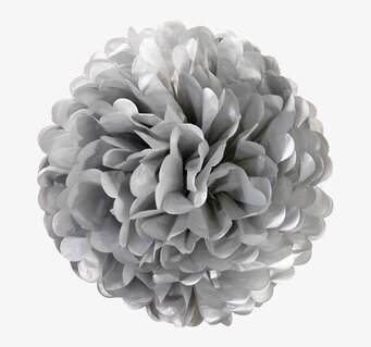 Pompoms Silver 3-pack från Talking Tables i elegant silver