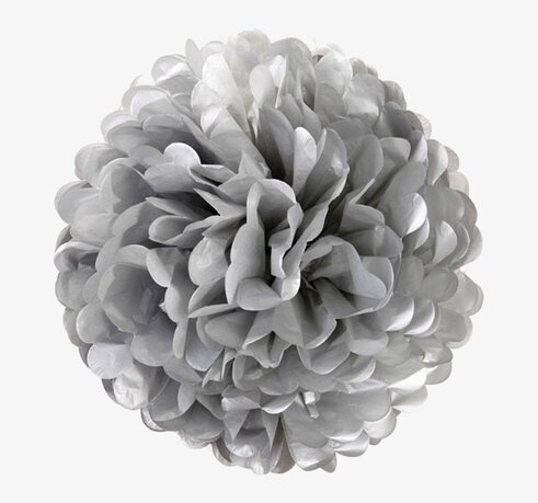 Pompoms Silver 3-pack från Talking Tables i elegant silver