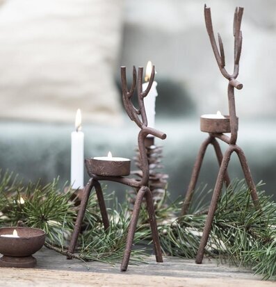 Ljusstake Värmeljus Ren Rost från IB Laursen på träbord