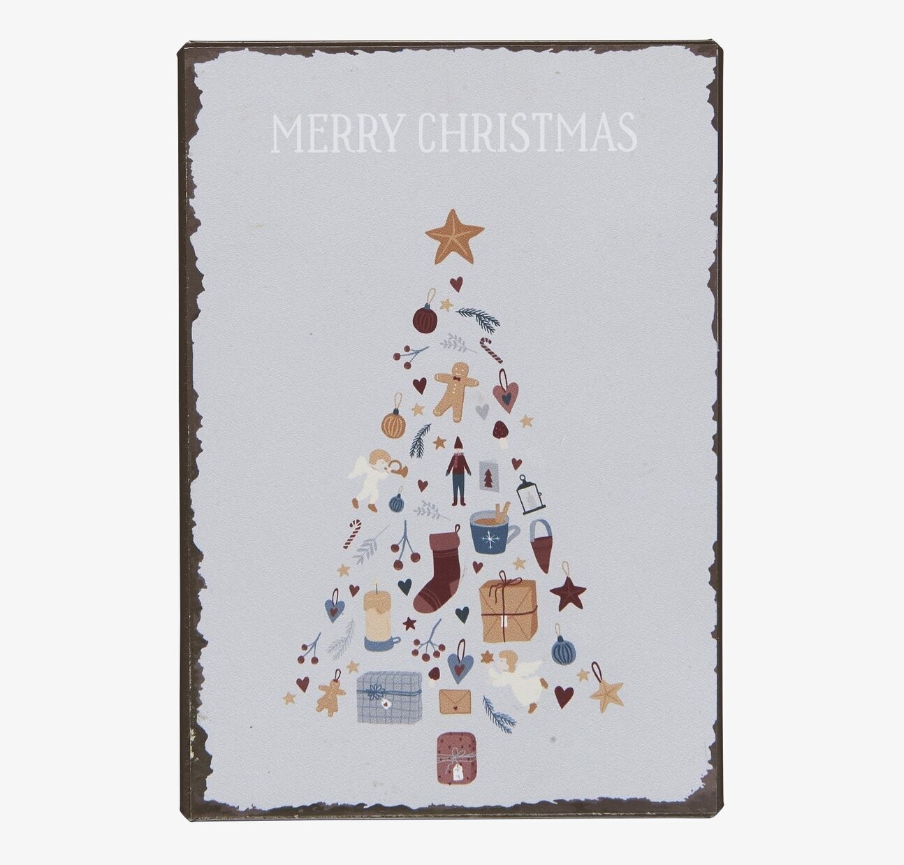 Metallskylt Merry Christmas från IB Laursen med julmotiv