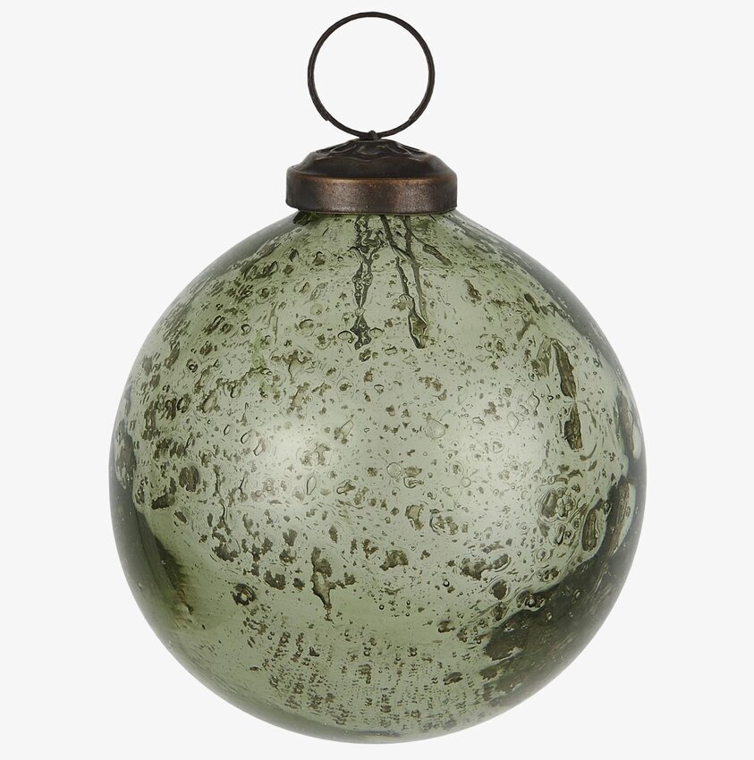 Julkula Pebbled Glass Mossgrön från IB Laursen på vit bakgrund