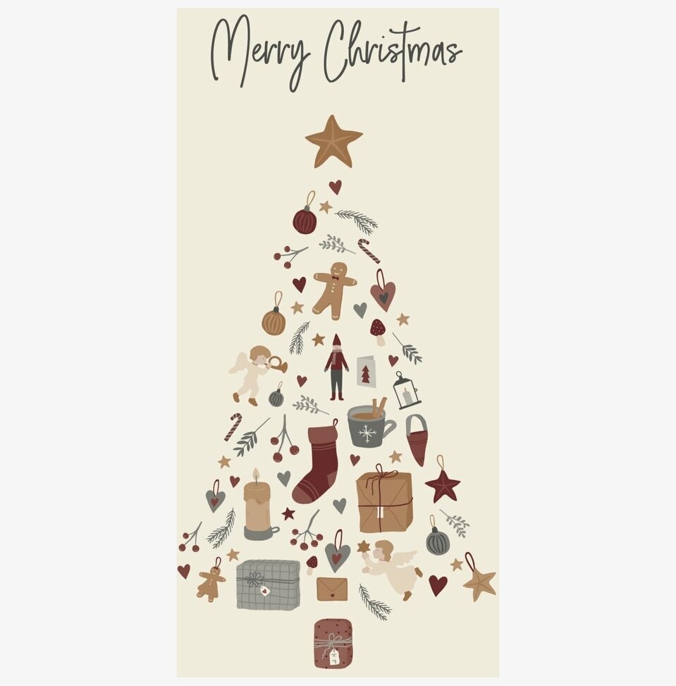 Servetter - Christmas från IB Laursen med julgransmotiv