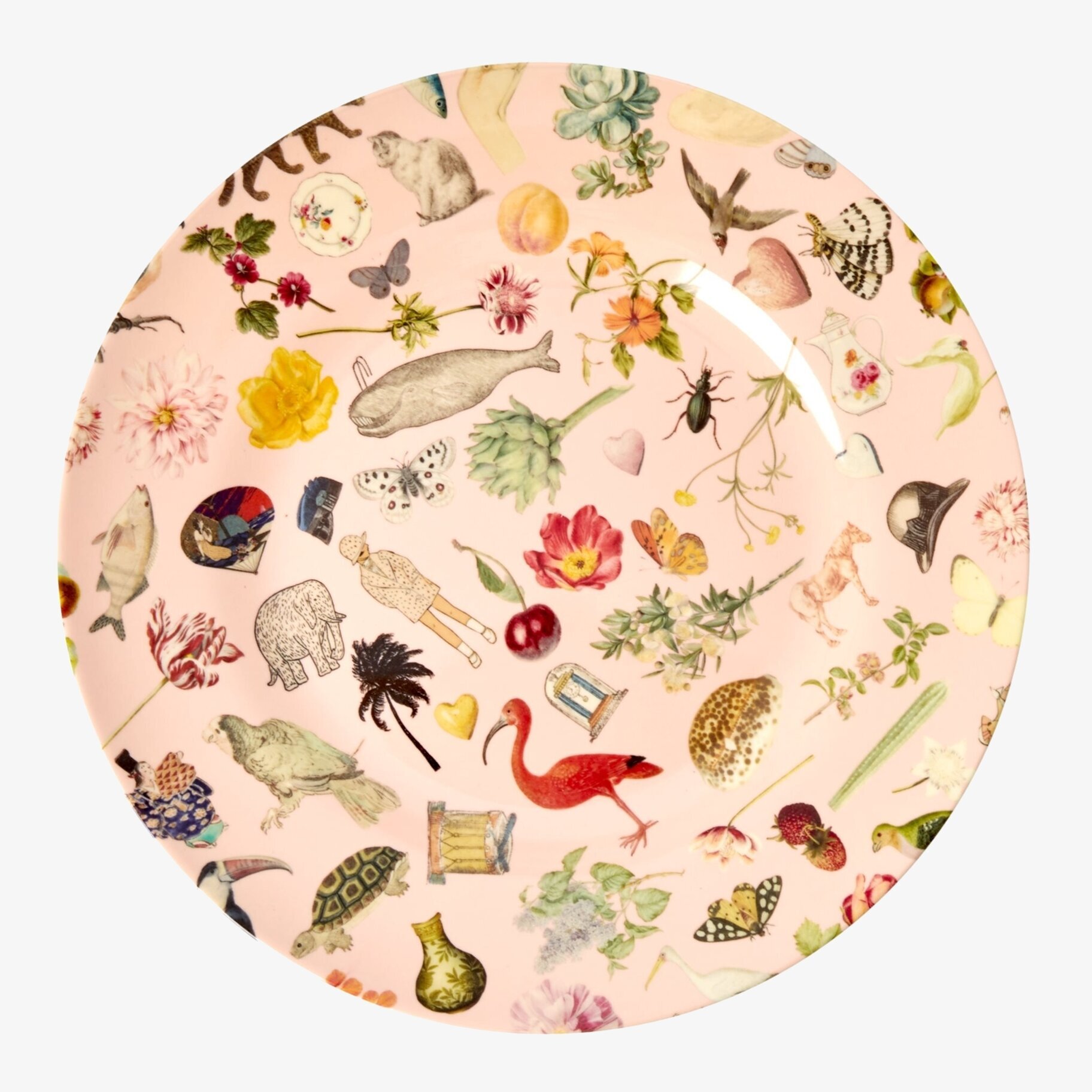 Tallrik Pink Art Print från Rice med färggranna illustrationer