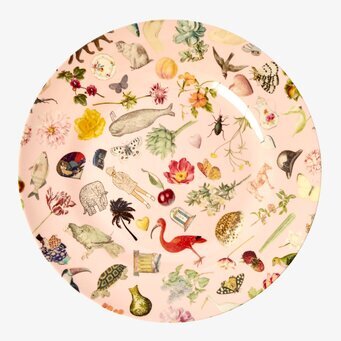 Tallrik Pink Art Print från Rice med färggranna illustrationer