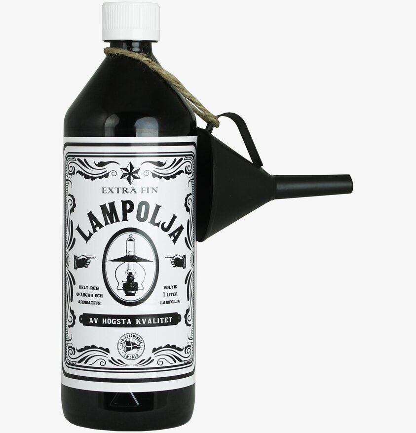 Lampolja 1 liter Inkl Tratt från Strömshaga, mörk flaska