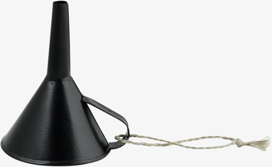 Tratt Matt Svart från Strömshaga med handtag och snöre