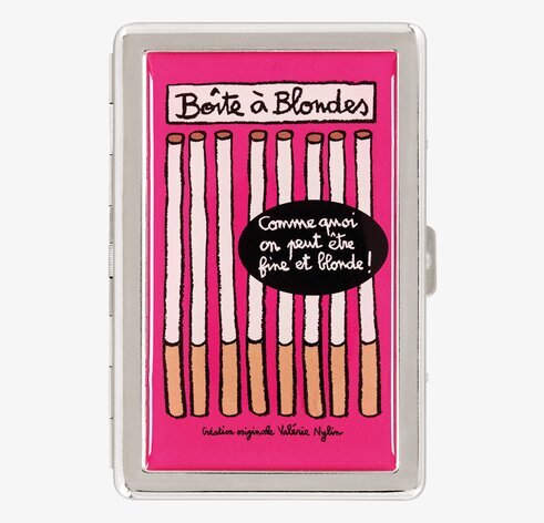 Cigarettetui Rosa från Derriére la porte med färgglad design