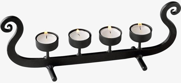 Ljusstake Vikingaskepp från Nääsgränsgården i robust metall