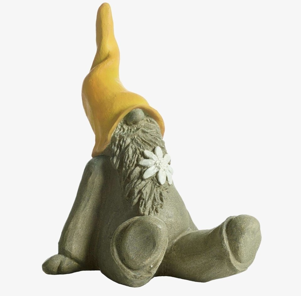 Tomten Björn Vilande Gul från Nääsgränsgården med gul mössa