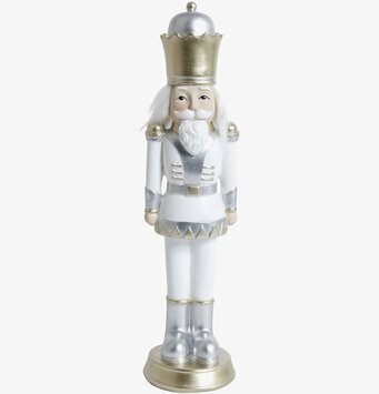 Nötknäppare Vit 30 Cm från Silkflower i vit uniform