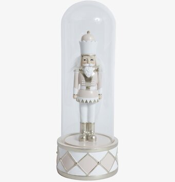 Nötknäppare Kupa Rosa 32 Cm från Silkflower i glaskupa