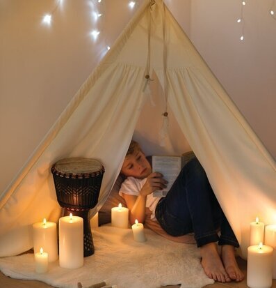 Uyuni Pelarljus LED Ivory 13 Cm från Uyuni i mysigt tält