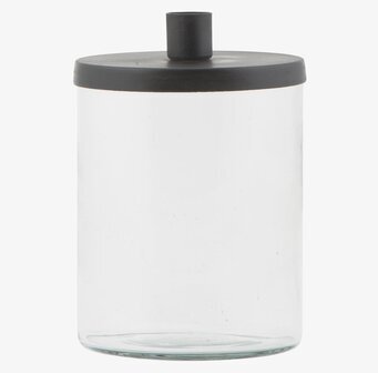 Ljusstake Förvaring Svart från IB Laursen i glas och metall