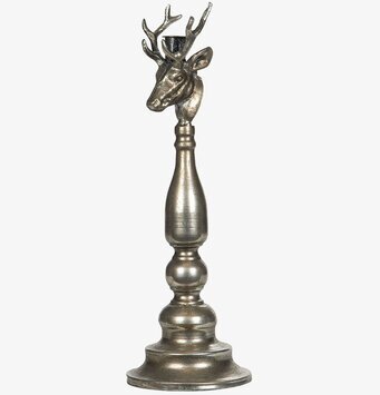 Ljusstake Hjort Antiksilver från A Lot Decoration i fokus