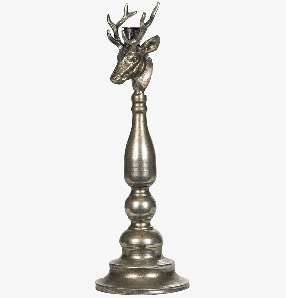 Ljusstake Hjort Antiksilver från A Lot Decoration i fokus