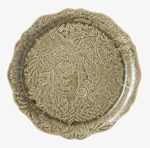 Serveringsfat/Pizza Arabesque Sand från Sthål med vågig kant
