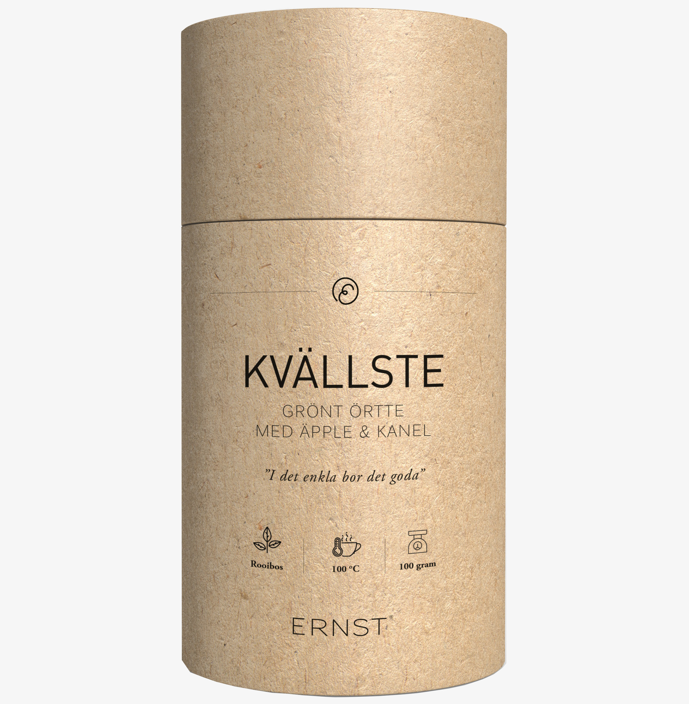 Kvällste Äpple & Kanel från Ernst i naturlig kartongförpackning