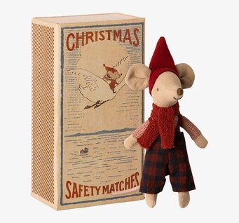 Tändsticksask Julmus Big Brother från Maileg i vintage design